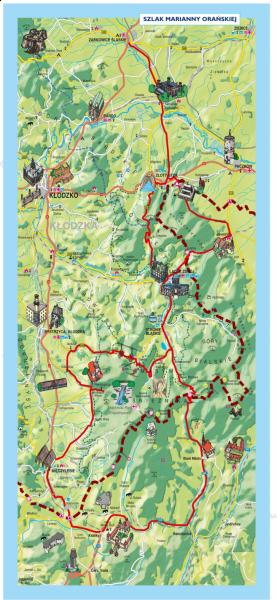 Szlakiem Marianny Orańskiej - mapa