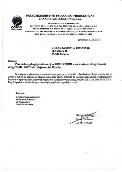 Zmiana organizacji ruchu od 24 czerwca