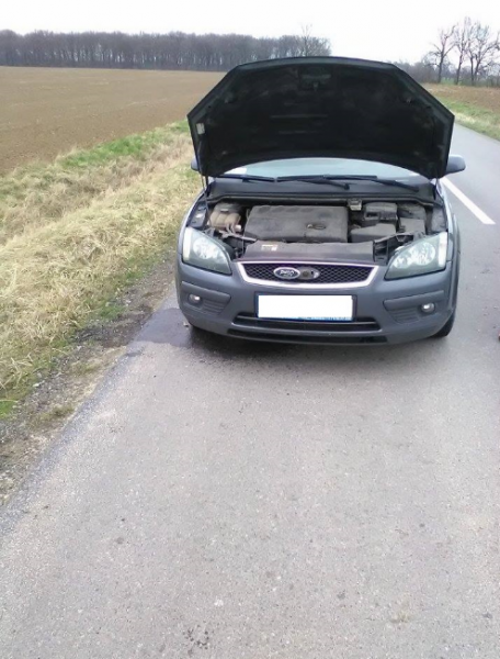 Pożar samochodu między Michałowem, a Ujazdem Górnym