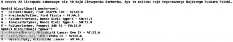 40 Rajd Cieszyńska Barbórka