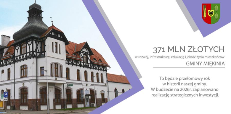 Budżet ogromnych inwestycji i przełomowego rozwoju gminy Miękinia