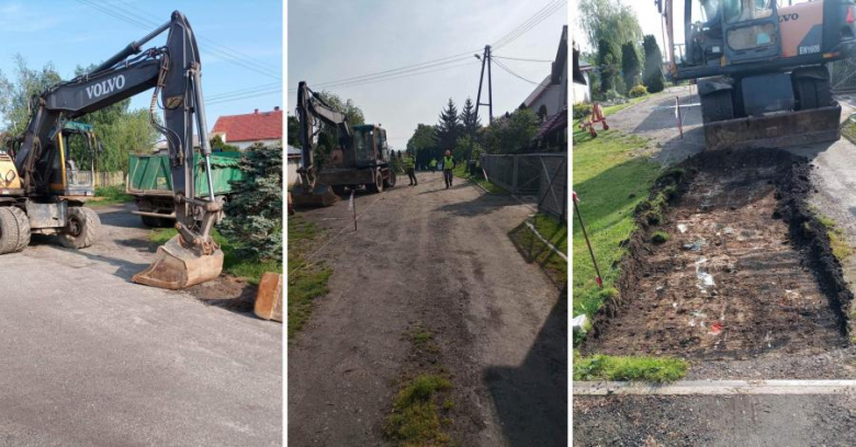 Trwa remont ulicy Wierzbowej w Konarach