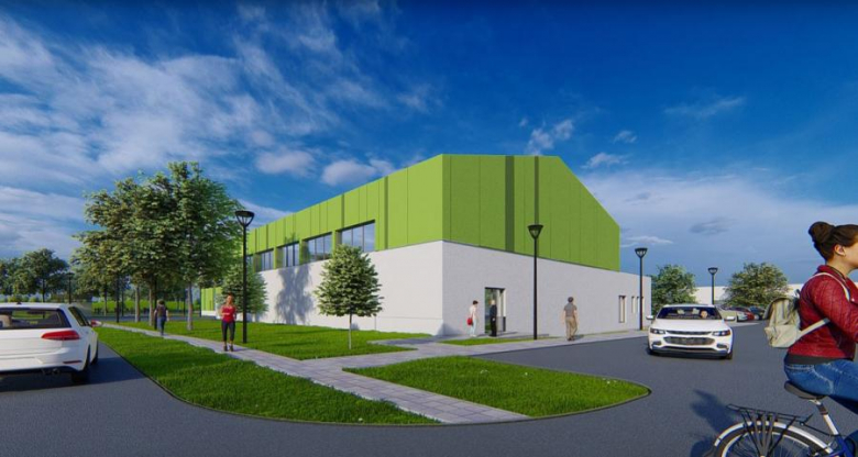 Wizualizacja budynku nowej szkoły w Środzie Śląskiej