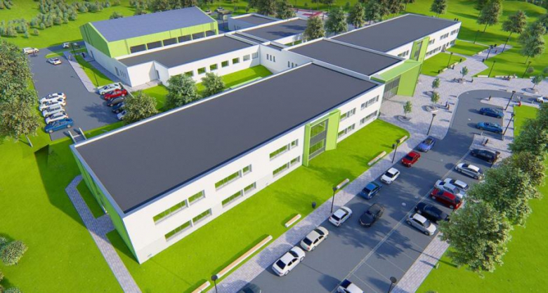 Wizualizacja budynku nowej szkoły w Środzie Śląskiej