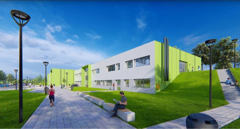 Wizualizacja budynku nowej szkoły w Środzie Śląskiej