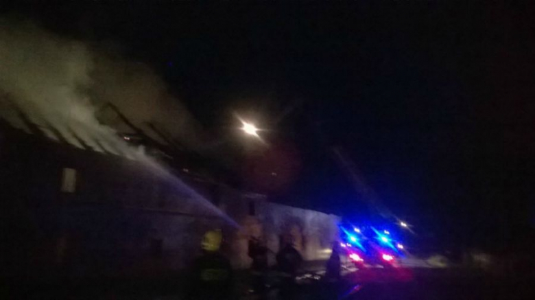 Pożar budynku gospodarczego