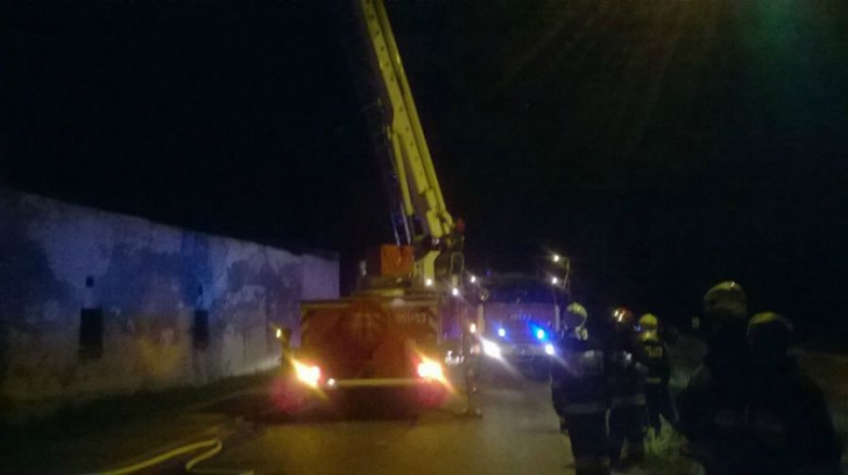 Pożar budynku gospodarczego