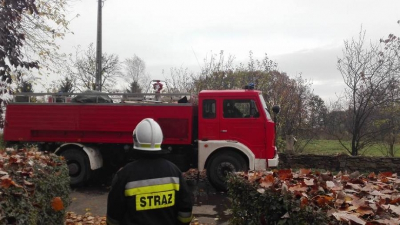 Pożar piwnicy w Lusinie
