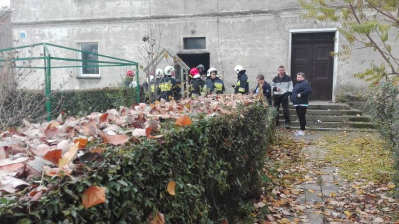 Pożar piwnicy w Lusinie