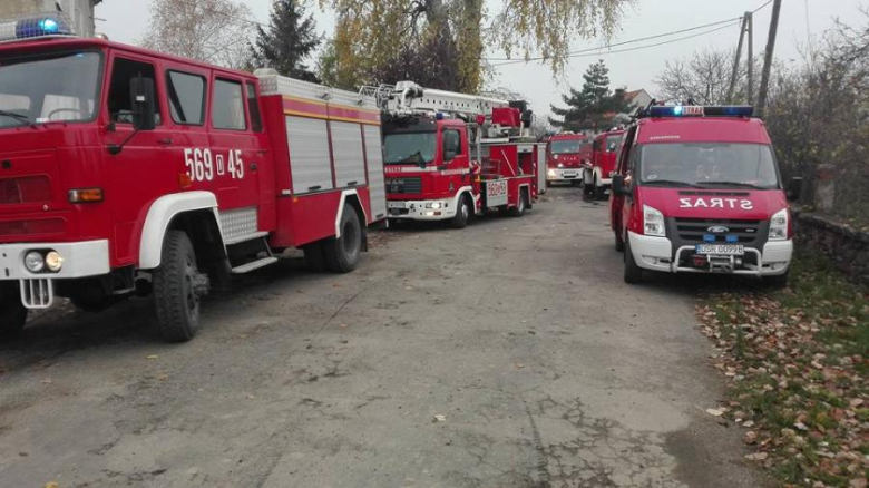 Pożar piwnicy w Lusinie
