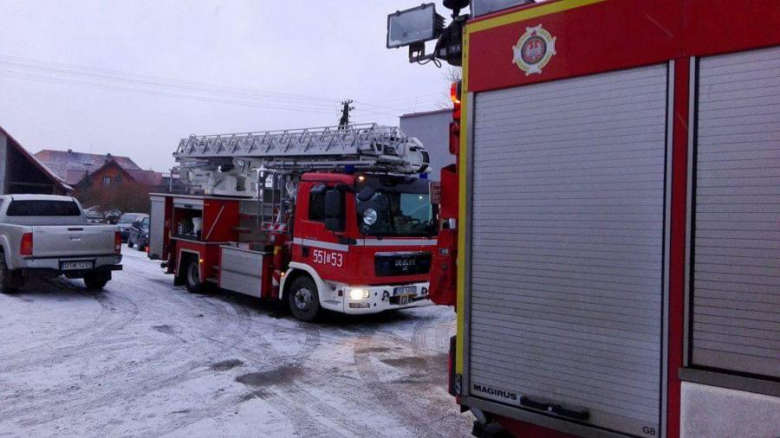 Pożar sadzy w kominie w Damianowie