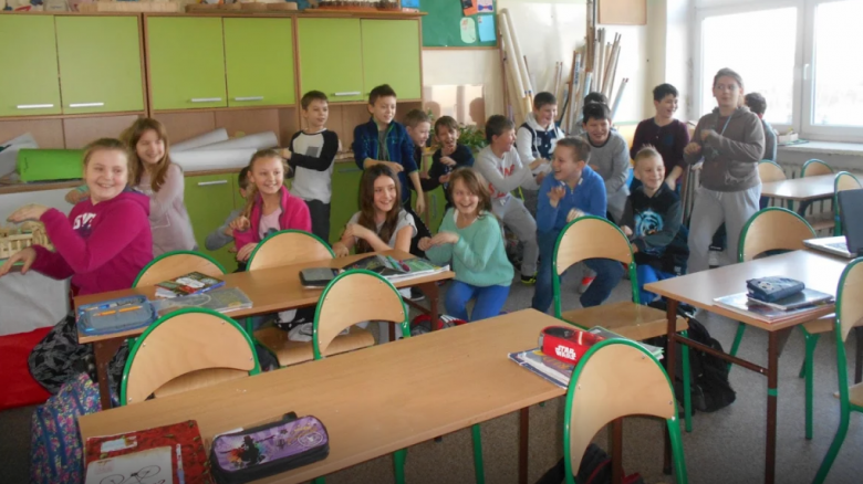 Spotkanie uczniów z wolontariuszem