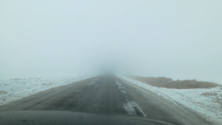 Droga Udanin - skrzyżowanie z autostradą. 3 lutego godzina 9.30