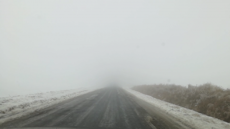 Droga Udanin - skrzyżowanie z autostradą. 3 lutego godzina 9.30