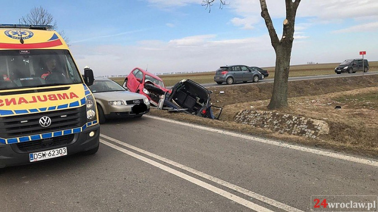 Czołówka na krajowej 5 koło Osieka