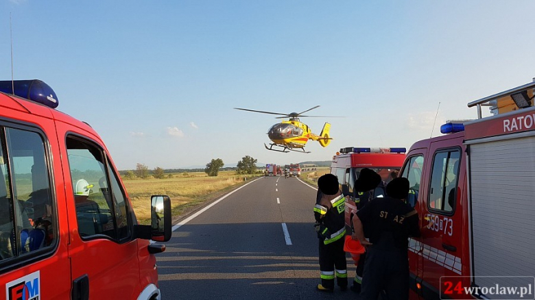 Wypadek koło Osieka na DK5