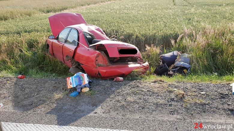 Wypadek koło Osieka na DK5