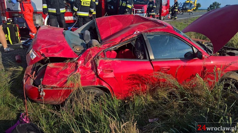 Wypadek koło Osieka na DK5