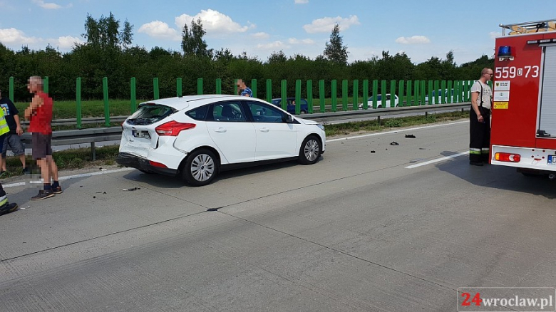 Karambol pod Kostomłotami na autostradzie A4
