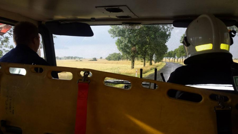 Działania strażaków w Udaninie