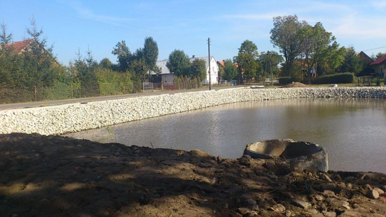 Prace przy renowacji stawu - archiwum