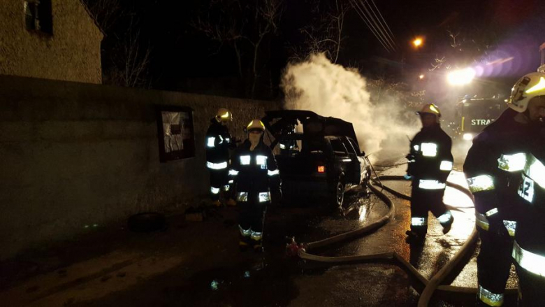 Pożar samochodu osobowego