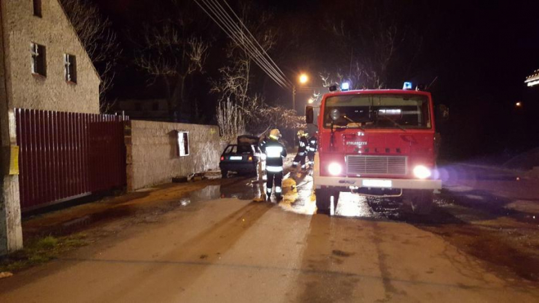 Pożar samochodu osobowego