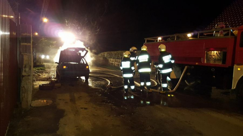 Pożar samochodu osobowego