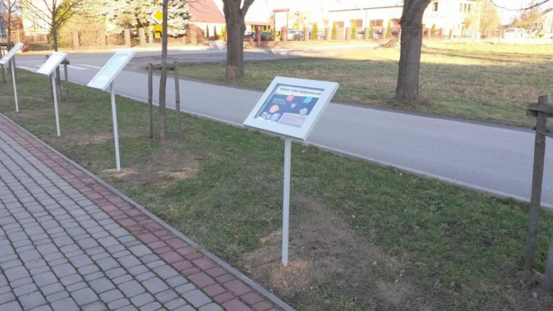 Ścieżka informacyjna przy ZS w Miekini