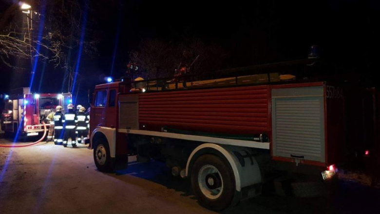 Pożar stodoły w Lusinie