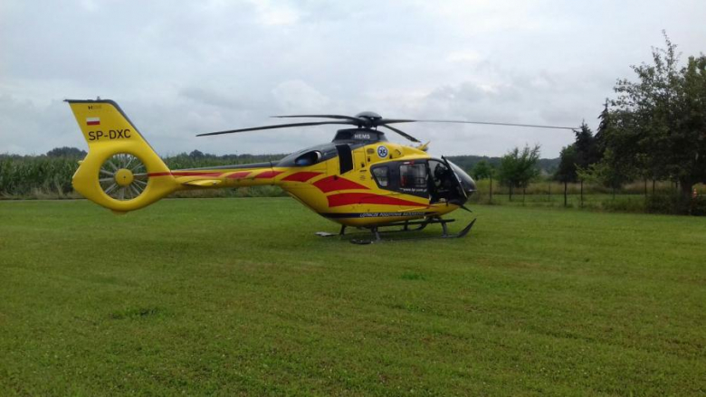 Zabezpieczenie lądowiska w Gosławicach