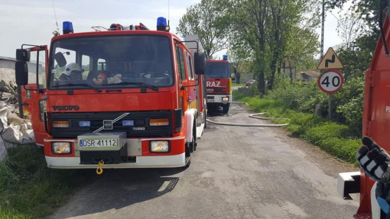 Pożar w zakładzie kamieniarskim