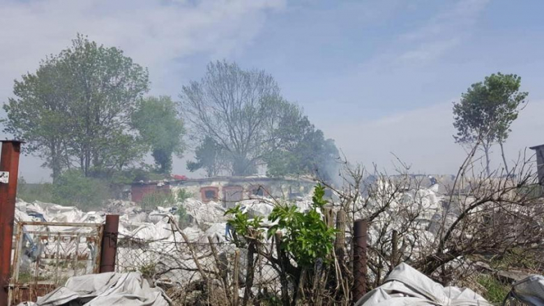 Pożar w zakładzie kamieniarskim