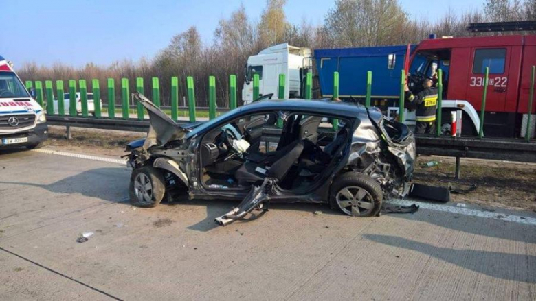 Wypadek na A4. Na miejscu lądował śmigłowiec LPR