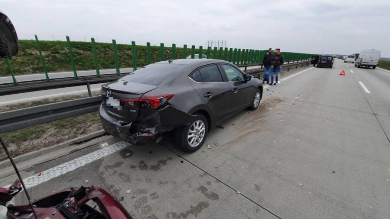 Wypadek na A4 w pobliżu Kostomłotów