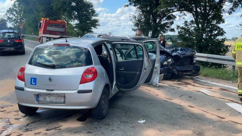 Wypadek na zjeździe z A4 w Kostomłotach
