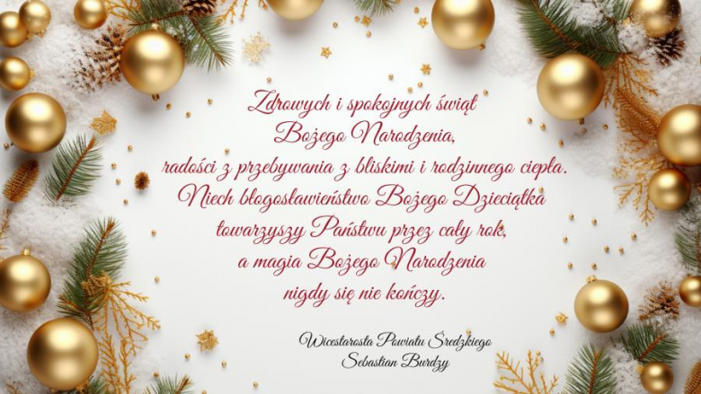 Życzenia świąteczne dla wszystkich mieszkańców Powiatu Średzkiego