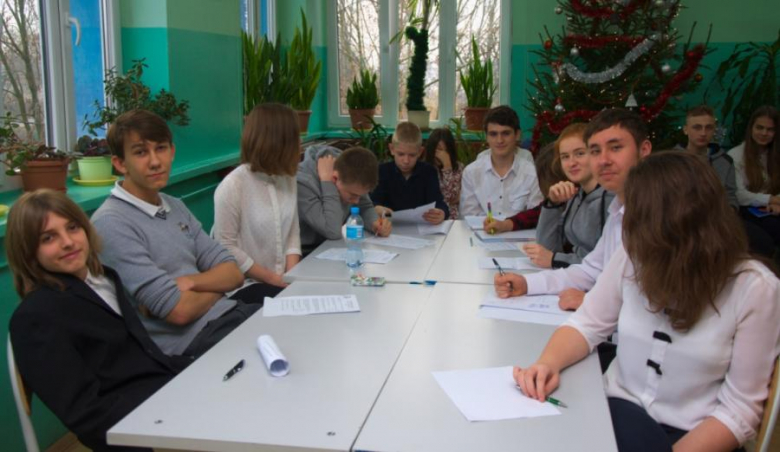 Drużyna matematyczna podczas rozegranego niedawno meczu z Gimnazjum z Bielan Wrocławskich.