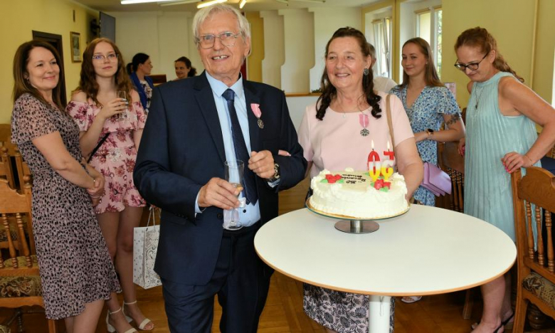 Złote Gody państwa Stachów w Urzędzie Gminy Malczyce