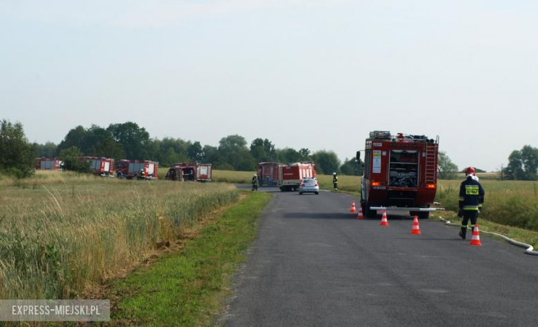 Ćwiczenia straż pożarnych w Ujeździe Górnym
