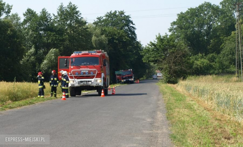 Ćwiczenia straż pożarnych w Ujeździe Górnym
