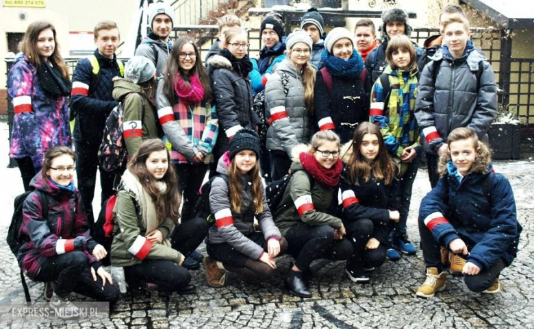 Uczniowie klasy IIIa gimnazjum w Środzie Śląskiej