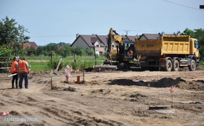 Plac budowy nowej szkoły w Lutyni
