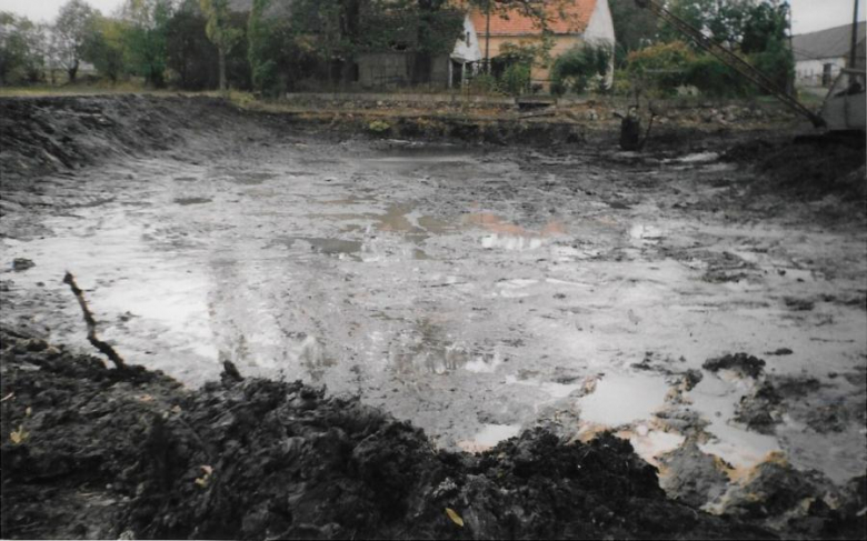 Prace przy renowacji stawu - archiwum