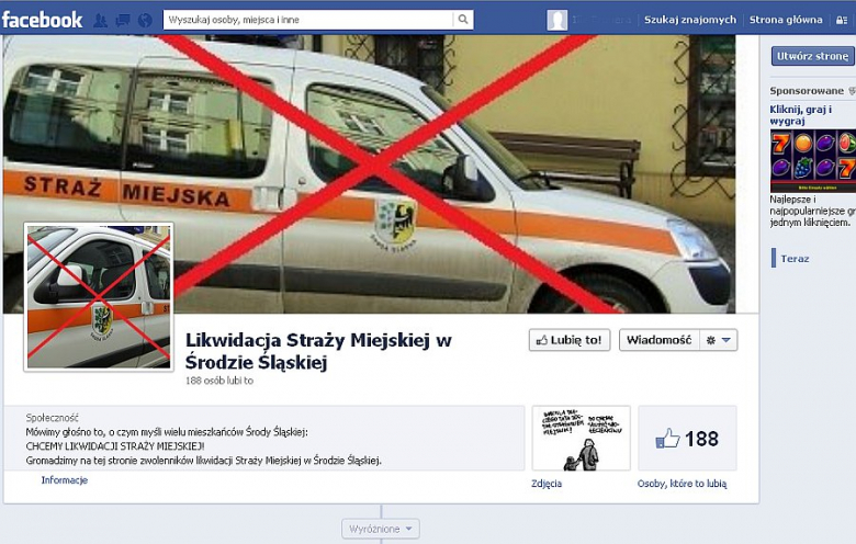 Strona na Facebooku