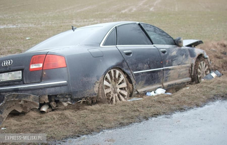 Wypadek samochodowy za Cesarzowicami