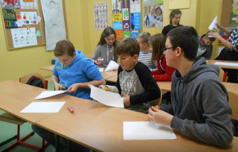 Spotkanie uczniów z wolontariuszem