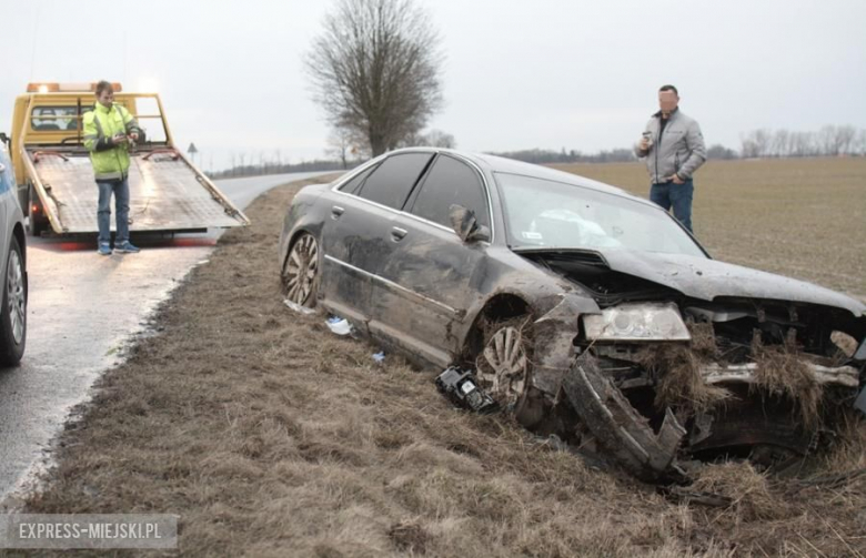 Wypadek samochodowy za Cesarzowicami