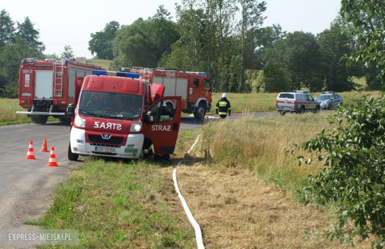 Ćwiczenia straż pożarnych w Ujeździe Górnym
