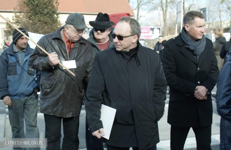 Protest na przejściu dla pieszych na DK94